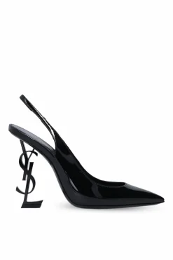 Saint Laurent BLACK ‘Opyum’ pumps with logo heel
