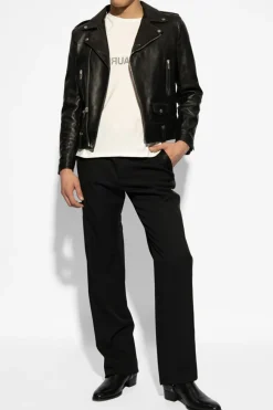 Saint Laurent BLACK Padded biker jacket