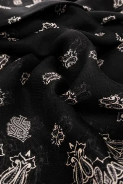 Saint Laurent BLACK Paisley scarf