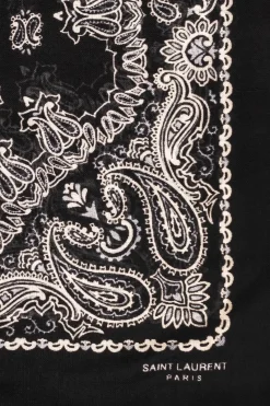 Saint Laurent BLACK Paisley scarf