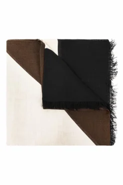 Saint Laurent BLACK Patterned shawl