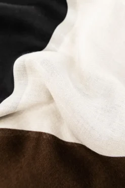 Saint Laurent BLACK Patterned shawl