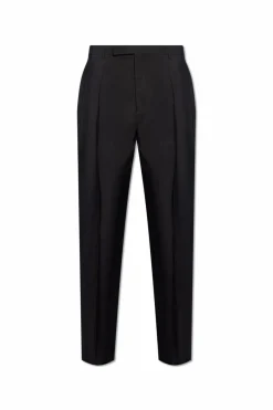 Saint Laurent BLACK Pleat-front trousers