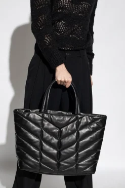 Saint Laurent BLACK ‘Puffer’ shopper bag