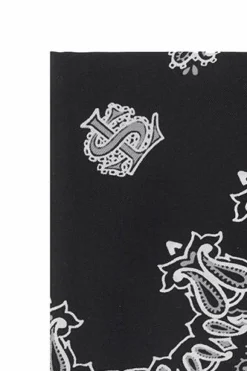 Saint Laurent BLACK Scarf with a 'paisley' motif
