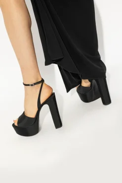 Saint Laurent BLACK ‘Sexy’ platform sandals