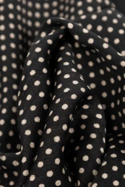 Saint Laurent BLACK Shawl with polka dots