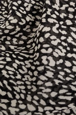 Saint Laurent BLACK Shawl with animal motif