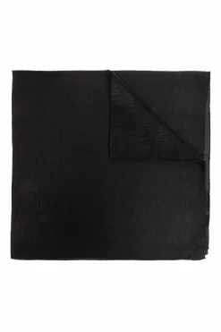 Saint Laurent BLACK Shawl with logo