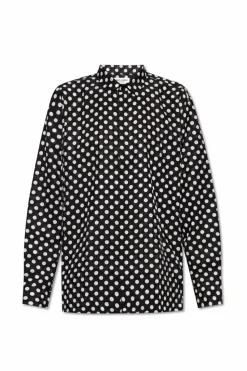 Saint Laurent BLACK Shirt with polka dots