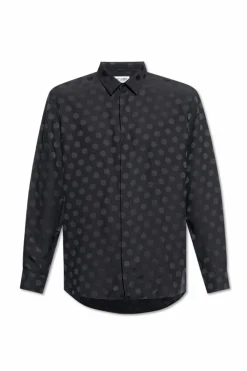 Saint Laurent BLACK Shirt with polka dot pattern