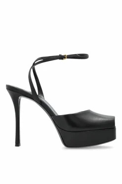 Saint Laurent BLACK Shoes La Scandale on platform