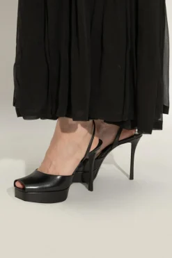 Saint Laurent BLACK Shoes La Scandale on platform