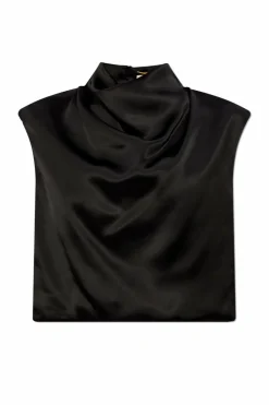 Saint Laurent BLACK Short satin top