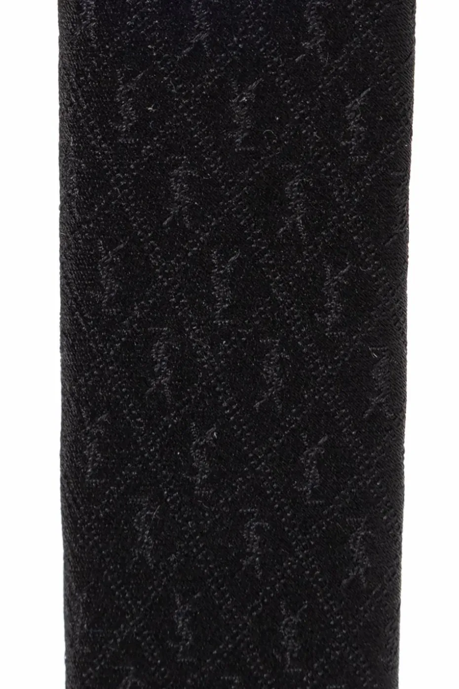 Saint Laurent BLACK Silk tie with monogram