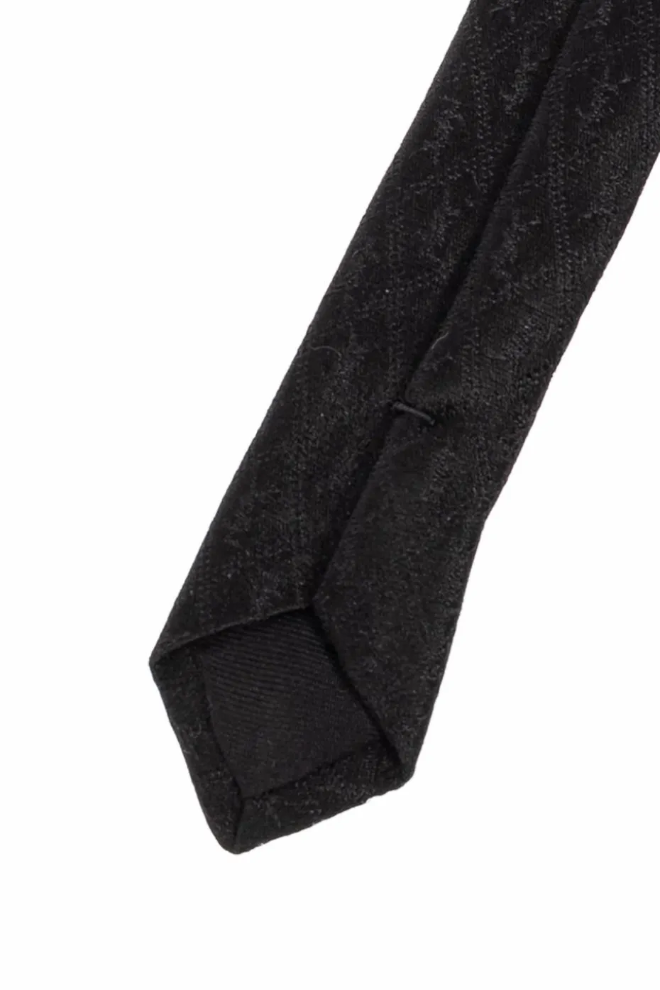 Saint Laurent BLACK Silk tie with monogram