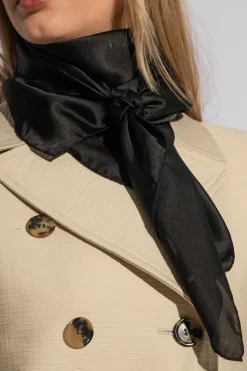 Saint Laurent BLACK Silk Scarf