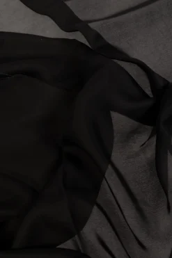 Saint Laurent BLACK Silk Scarf