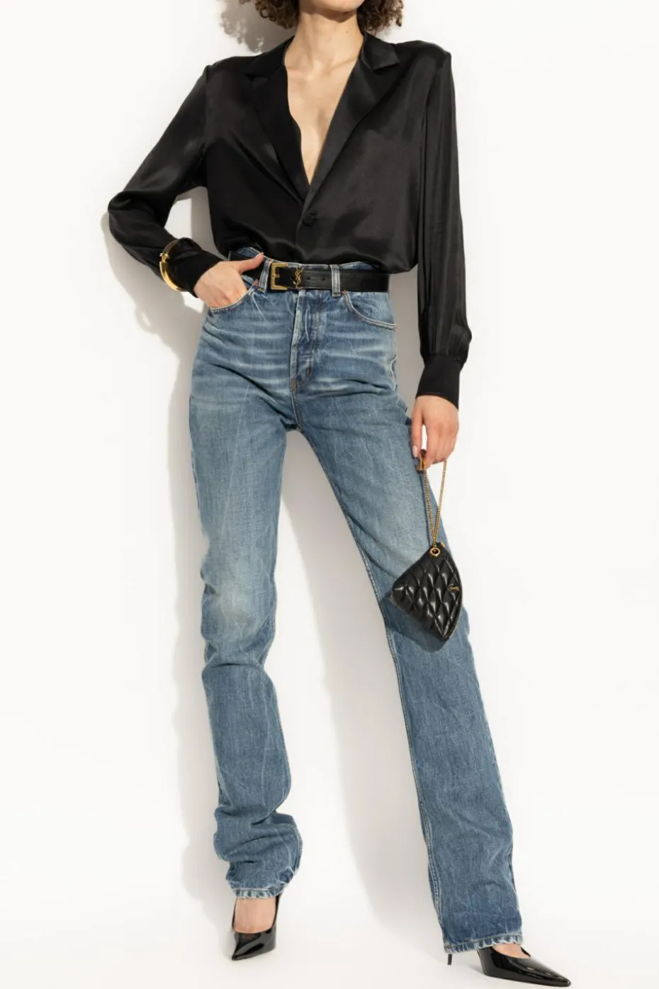 Saint Laurent BLACK Silk shirt