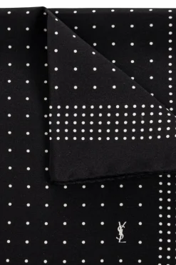 Saint Laurent BLACK Silk Scarf