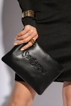 Saint Laurent BLACK ‘Small Puffy’ clutch
