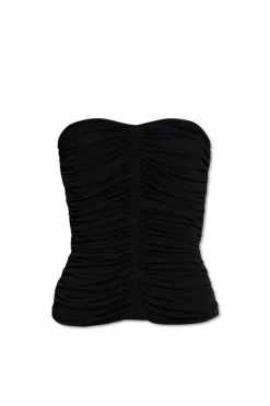 Saint Laurent BLACK Strapless top