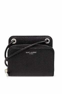 Saint Laurent BLACK Strapped wallet