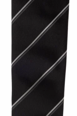 Saint Laurent BLACK Striped tie