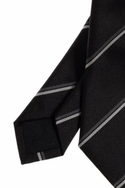 Saint Laurent BLACK Striped tie