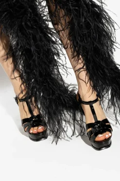 Saint Laurent BLACK ‘Tribute’ heeled sandals