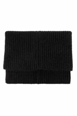 Saint Laurent BLACK Tube scarf with logo