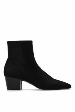 Saint Laurent BLACK āVassiliā heeled ankle boots