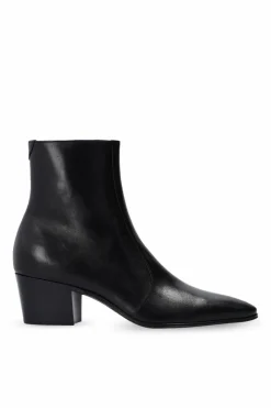 Saint Laurent BLACK ‘Vassili’ heeled ankle boots