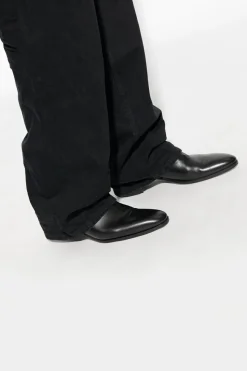 Saint Laurent BLACK ‘Vlad’ leather ankle boots