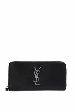 Saint Laurent BLACK Wallet with logo