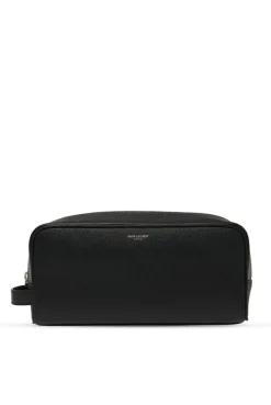 Saint Laurent BLACK Wash bag with logo
