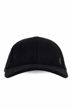 Saint Laurent BLACK Wool cap with visor