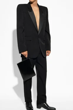 Saint Laurent BLACK Wool tuxedo jacket