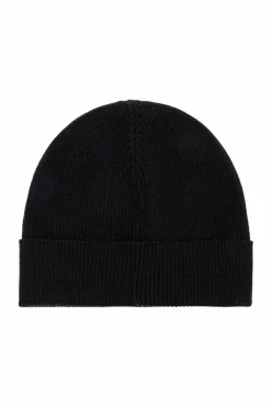 Saint Laurent BLACK Wool beanie with logo patch