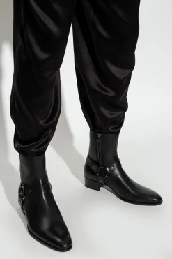Saint Laurent BLACK ‘Wyatt’ ankle boots