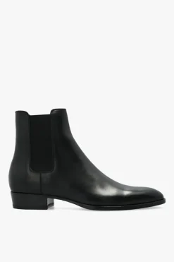 Saint Laurent BLACK āWyattā Chelsea boots