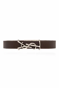 Saint Laurent BROWN Bracelet with logo