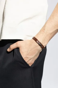 Saint Laurent BROWN Bracelet with logo