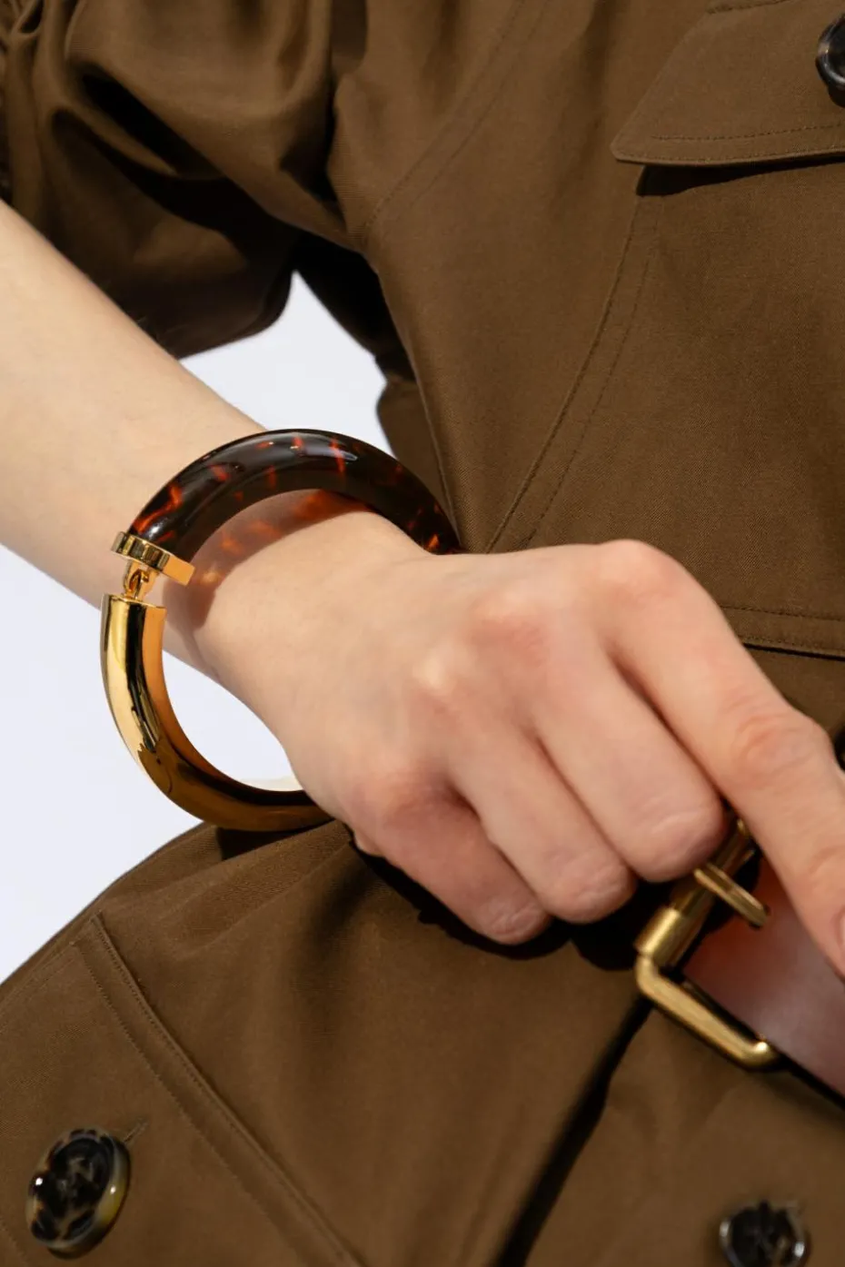 Saint Laurent BROWN Brass Bracelet