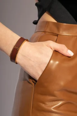 Saint Laurent BROWN ‘Cassandre’ bracelet