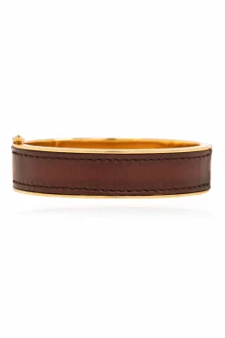 Saint Laurent BROWN ‘Cassandre’ bracelet