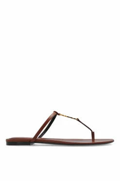 Saint Laurent BROWN āCassandraā Slides