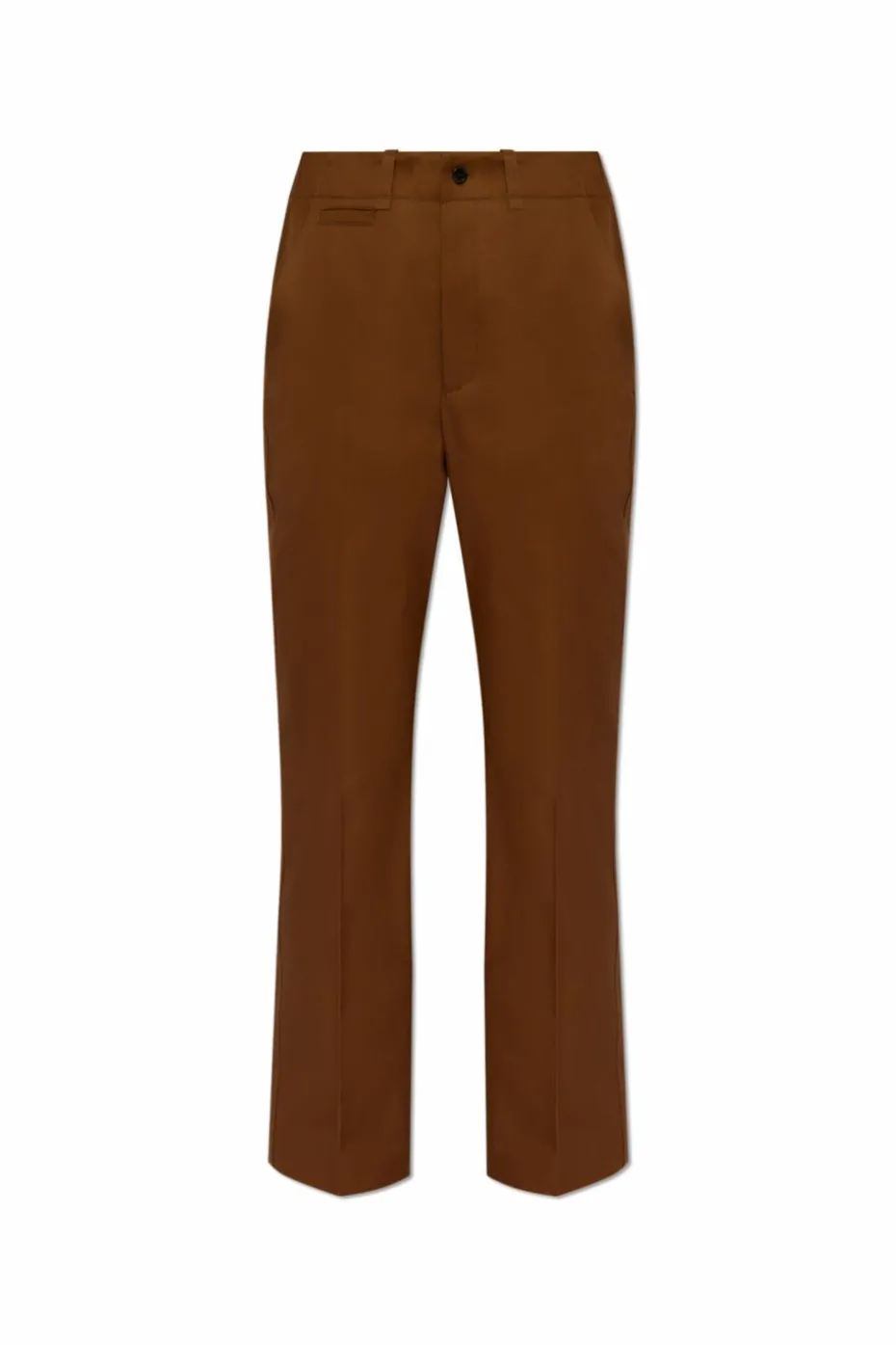 Saint Laurent BROWN Cotton trousers with crease