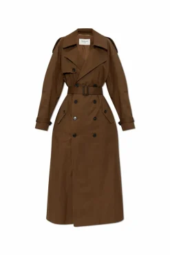 Saint Laurent BROWN Double-breasted trench coat