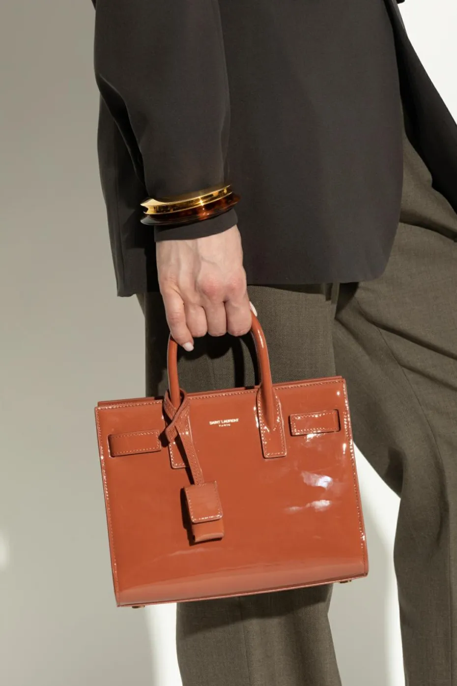Saint Laurent BROWN Handbag Sac de Jour Nano